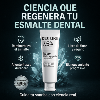 Ceelike™️ – Pasta Dental de Hidroxiapatita que Repara el Esmalte, Blanquea y Elimina la Sensibilidad al Instante 🦷