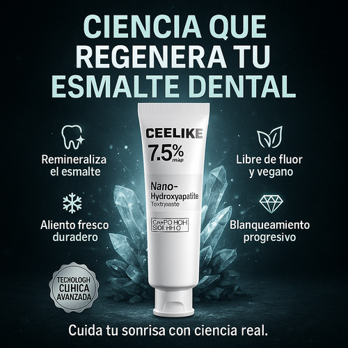 Ceelike™️ – Pasta Dental de Hidroxiapatita que Repara el Esmalte, Blanquea y Elimina la Sensibilidad al Instante 🦷
