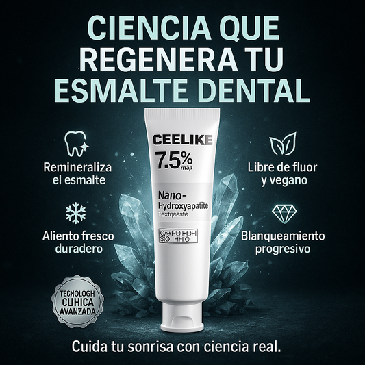 Ceelike™️ – Pasta Dental de Hidroxiapatita que Repara el Esmalte, Blanquea y Elimina la Sensibilidad al Instante 🦷