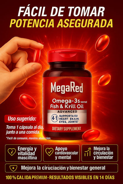 OFERTA 2X1⚡️ MEGARED™️ – Omega 3 Ultra Puro para Rendimiento Masculino