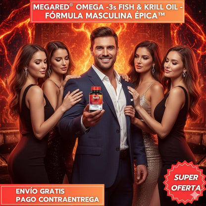 OFERTA 2X1⚡️ MEGARED™️ – Omega 3 Ultra Puro para Rendimiento Masculino